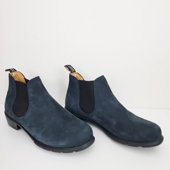 Blundstone BL1975 Ankle Chelsea Boot in Blue Nubuck 8.5 - Picture 1 of 10